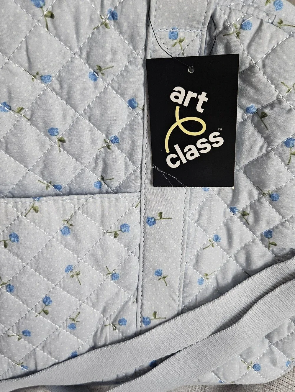 Girls' Floral Quilted Duffel Bag - art class™ Blue